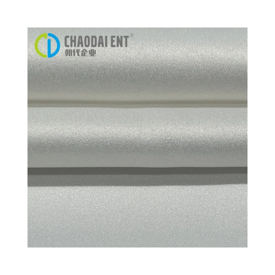 Eco-friendly Environmental Fabric 75D*150D GRS Dyeing 100%RPET Recycled Polyester Satin Fabric For Garment