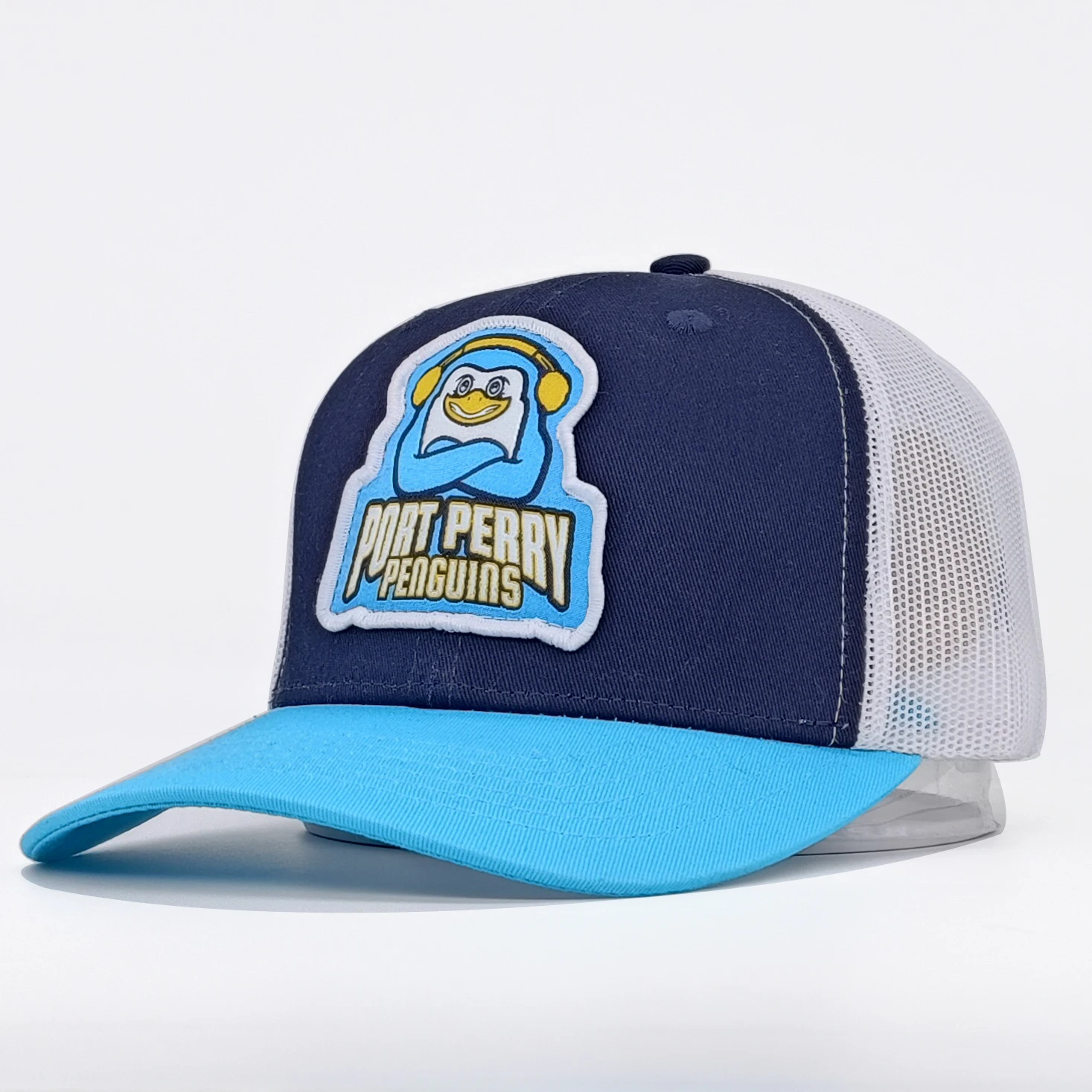 OEM Wholesale Custom High Quality Richardson Style 6 Panel Nevy Blue 3D Embroidery Model 112 Mesh Trucker Caps Hat
