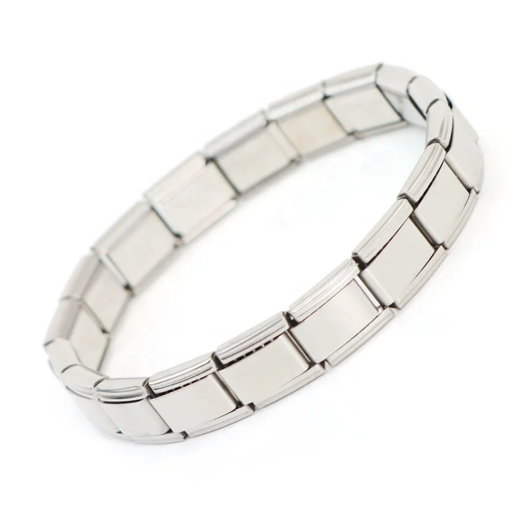 Fashion Handmade Stretch Bracelet Charm Italian Stainless Steel DIY Personal Bracelet 9mm Italian Charm Bracelet For Men Women