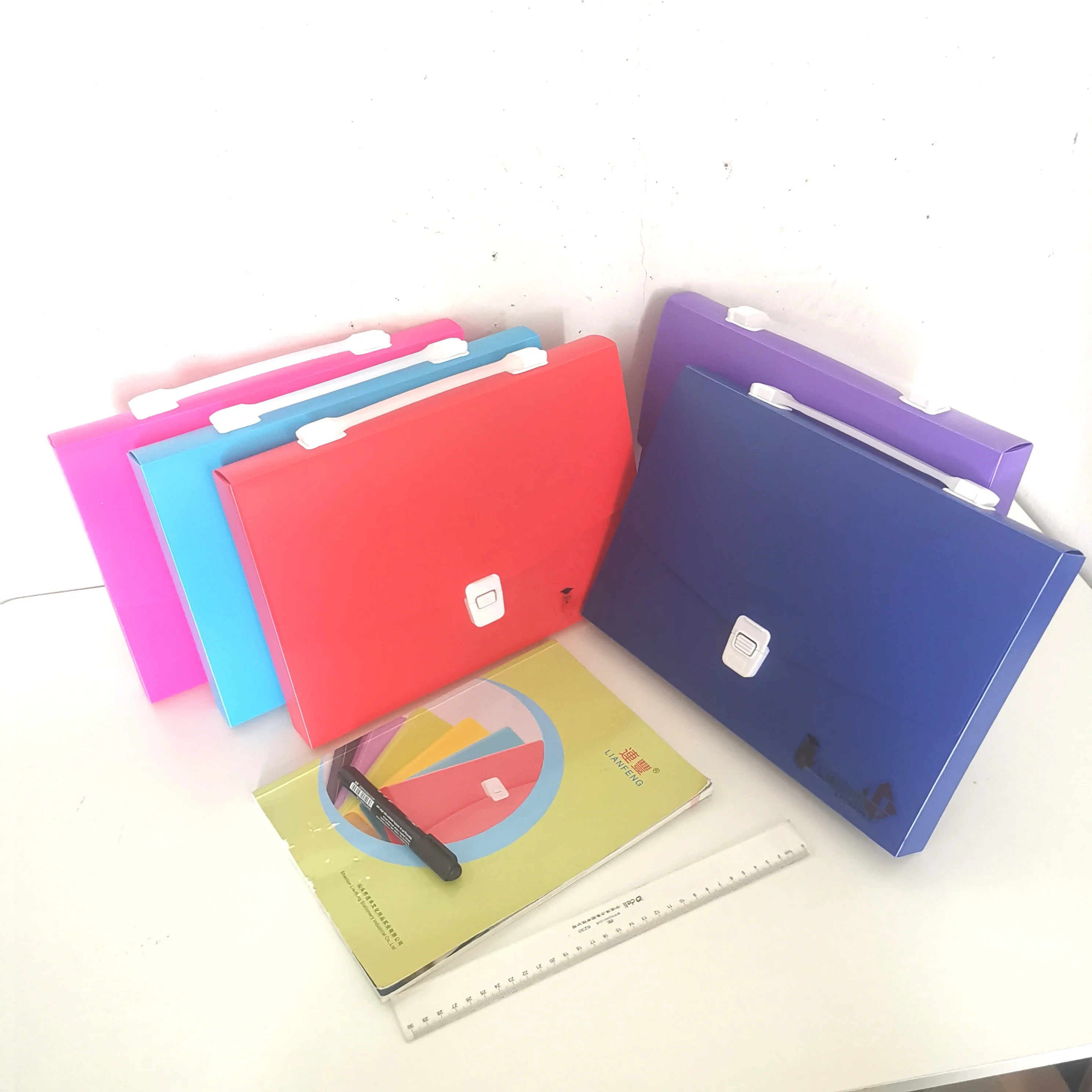 A4 Refillable PP PLASTIC Functional document bag white soft handle action case