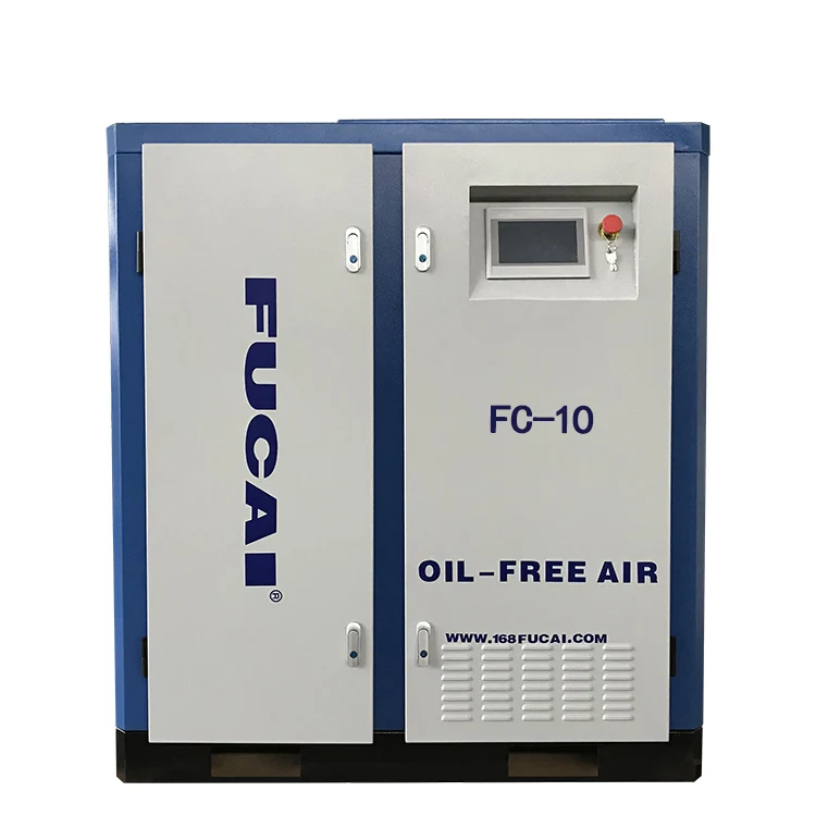 FUCAI durable air compressor industrial 10hp oil free air compressor