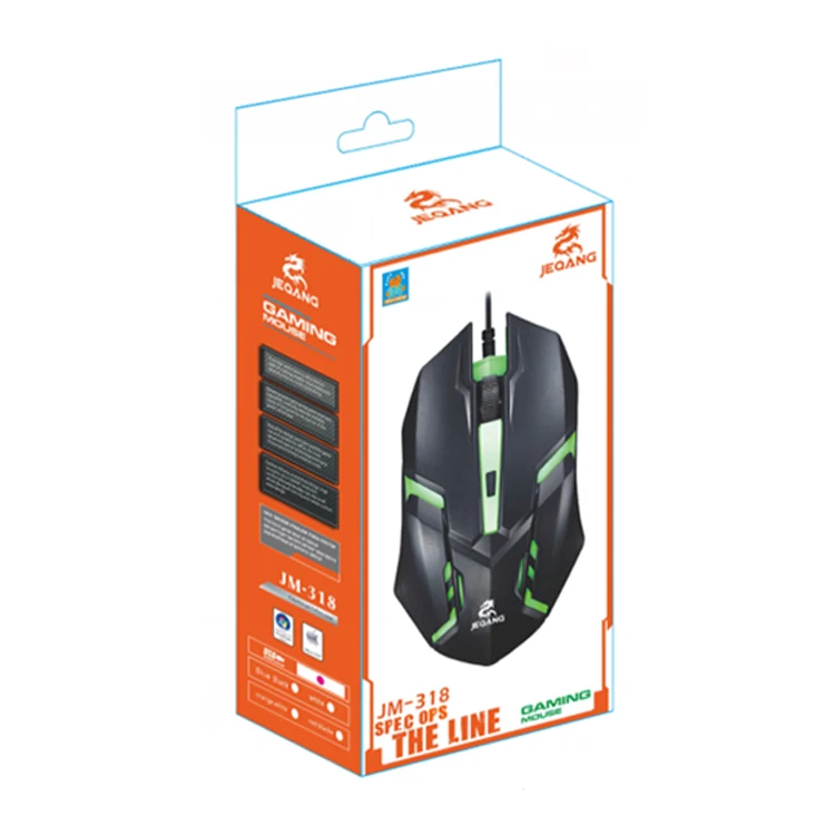 Коврик для мыши завод продает JM-318B красочные светодиодные лампы USB кабель игровая мышь ПК ноутбук компьютер