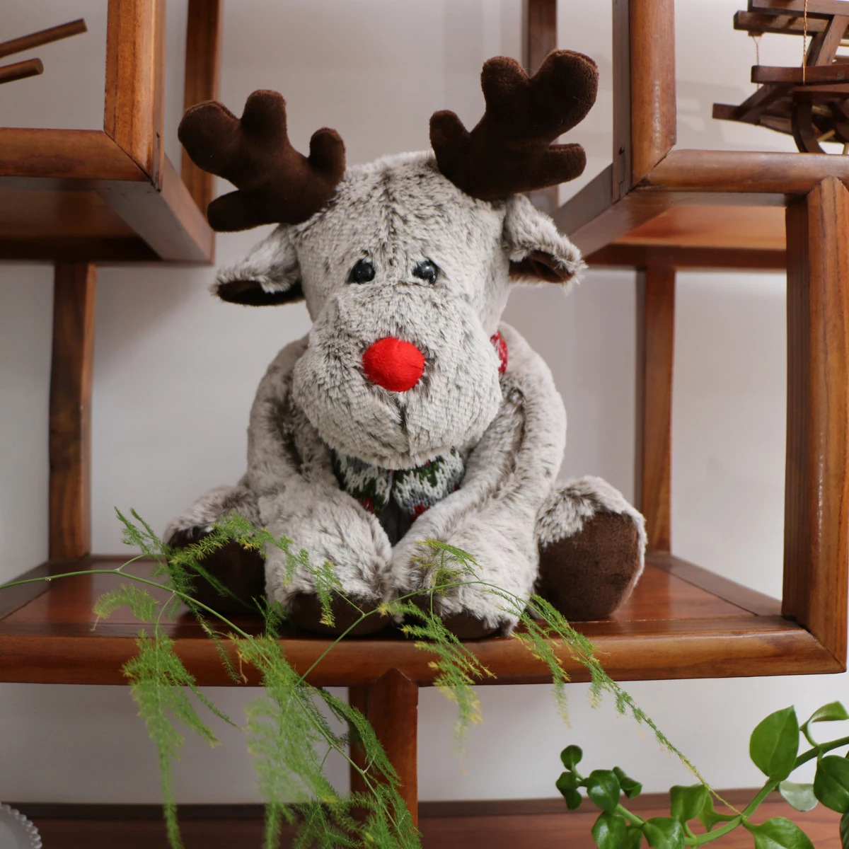 High Quality Cotton Deer Toy Plush Factory Direct-Christmas Holiday Home Decoration Keychain Gift Christmas Doll