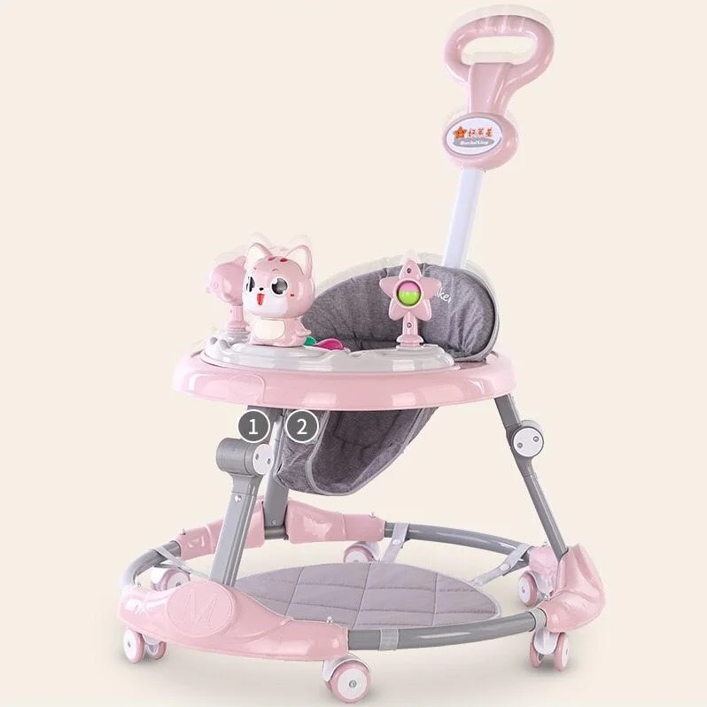 Baby Walking Chair Plastic Children Baby Toy Stroller Walker with Music 2021 NEW Kids 4 in 1 Steel Frame Material