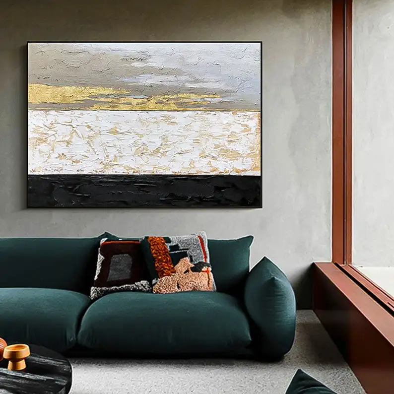Modern Decorative Bedroom Wall Large Landscape Painting Seascape Decorative Painting