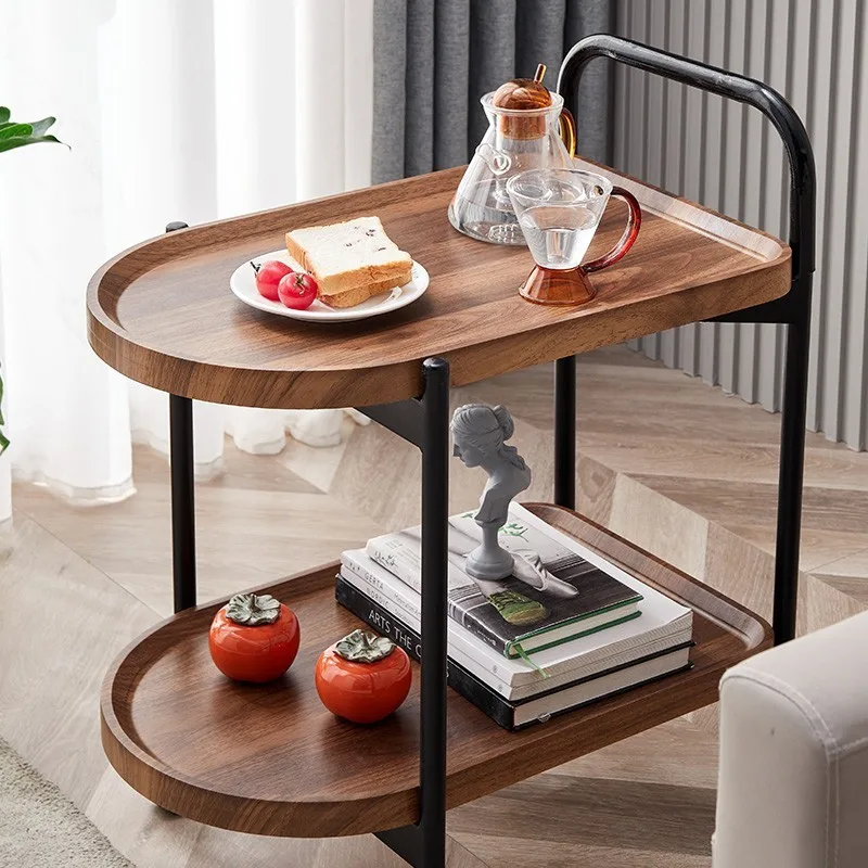Side Table Home Decoration Sofa Modern Living Room Furniture Vintage Coffee Side Table With Wheel