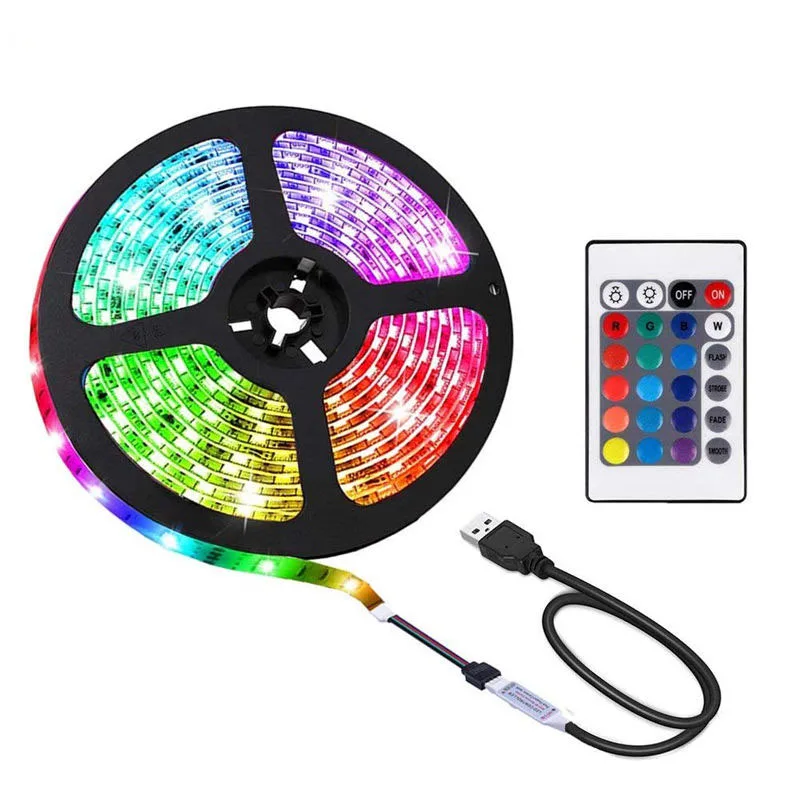 Гибкий декоративный свет новый материал IP65 RGB подсветка для телевизора 2 метра 5 В бестселлер комплект световых лент