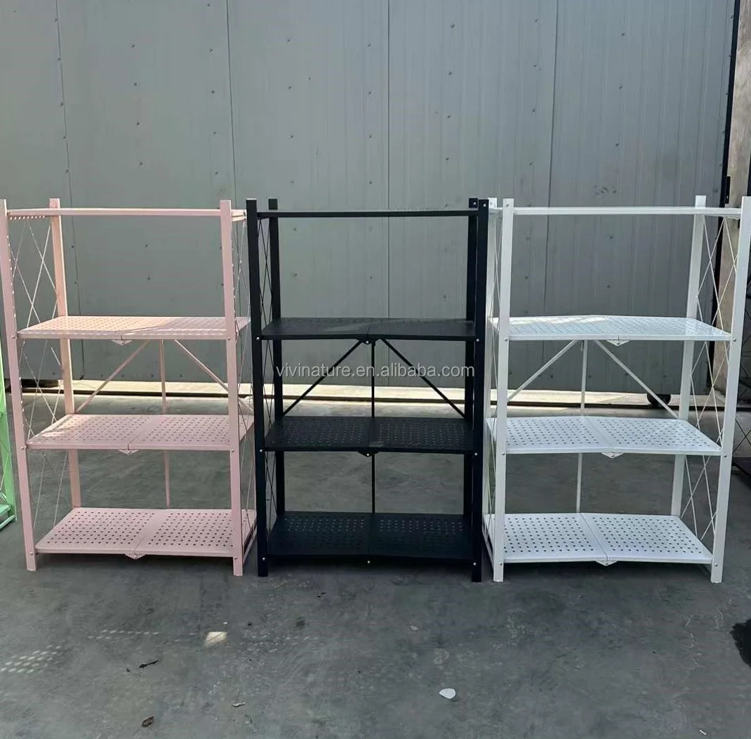 Foldable Rohs and CE Certified Metal Storage Shelves