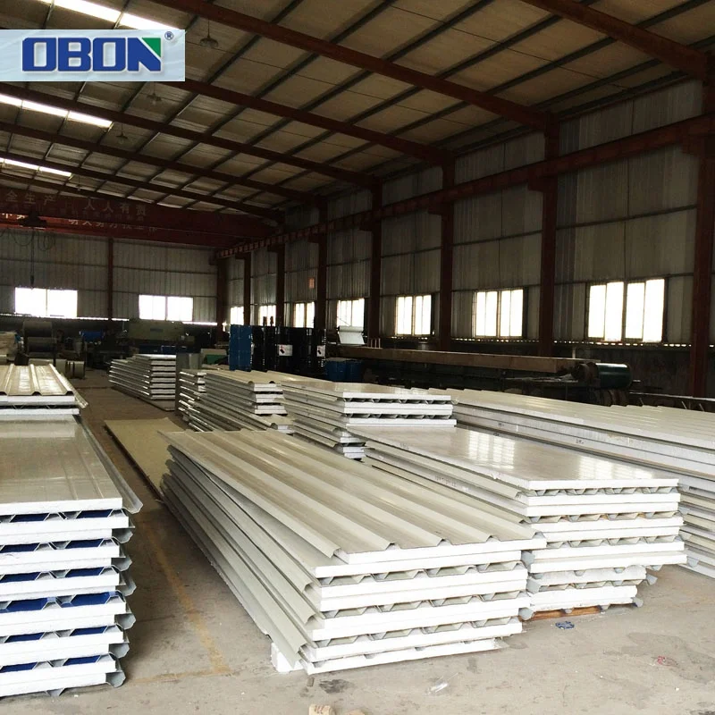 2020 Low Price PU/EPS/Polyurethane/rock wool/glass wool Foam Prefab Sandwich Wall Board Roofing Panels