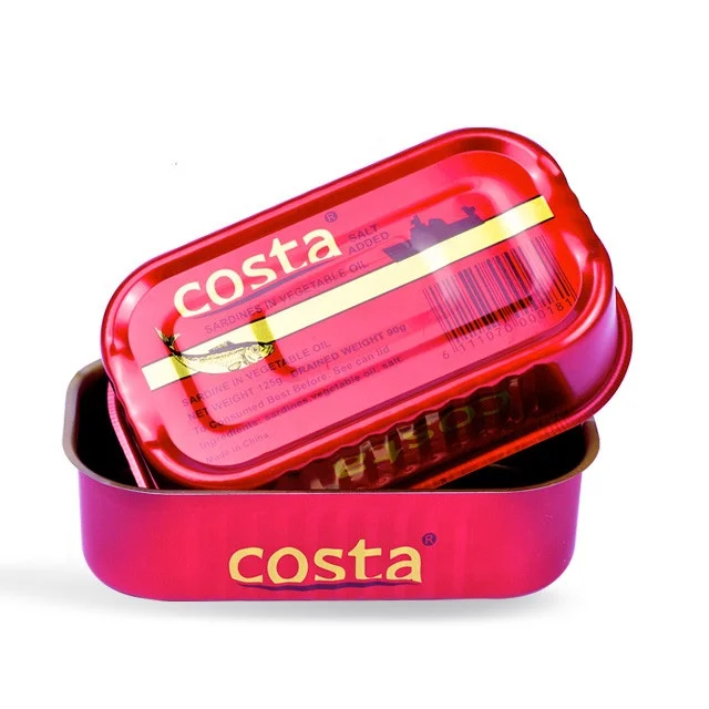 easy open 2 pc TFS empty 1/4 club cans for sardines