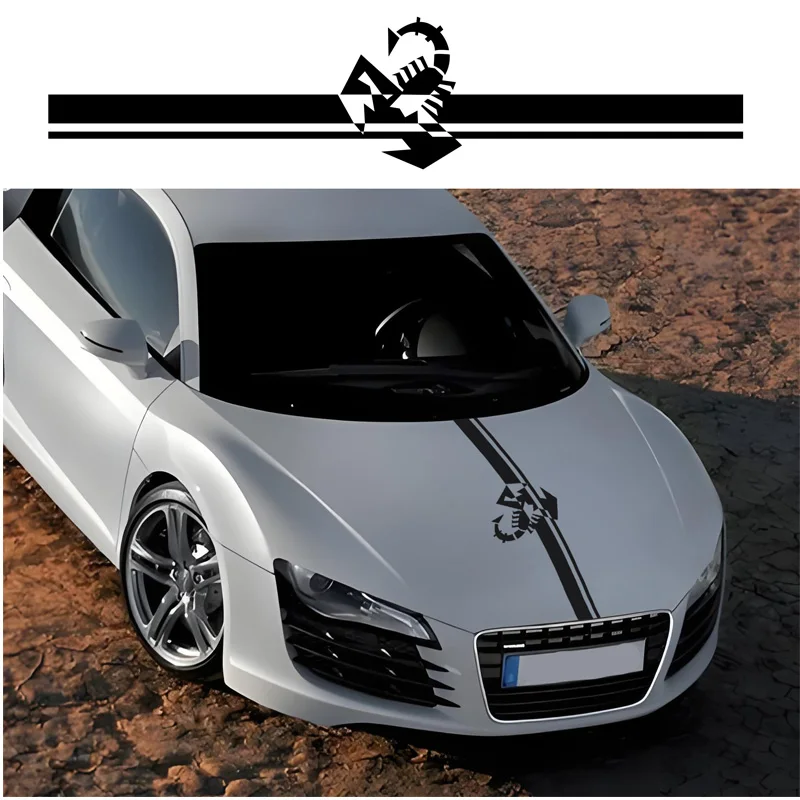Scorpions Racing Stripes Vinyl Decals Luxury Design Latte Body Modification Stickers Personalized Car Emblem Letter