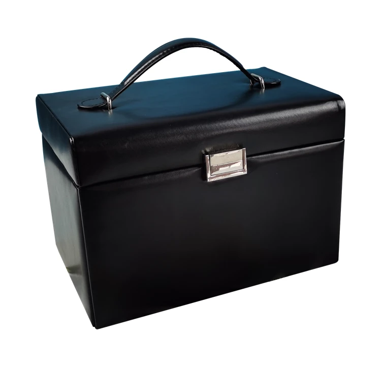 Высокое Качество Пользовательский логотип Pu кожа роскошный портативный ящик для ювелирных изделий Коробка для хранения