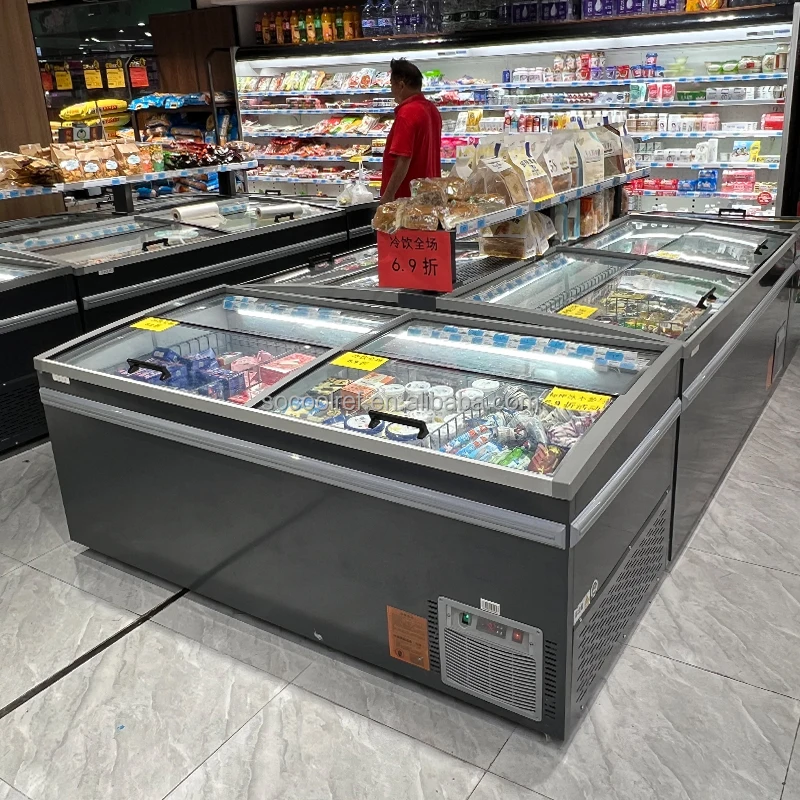 Frezer холодильник глубокая морозильная камера Ресторан Вертикальная со стеклянной дверью