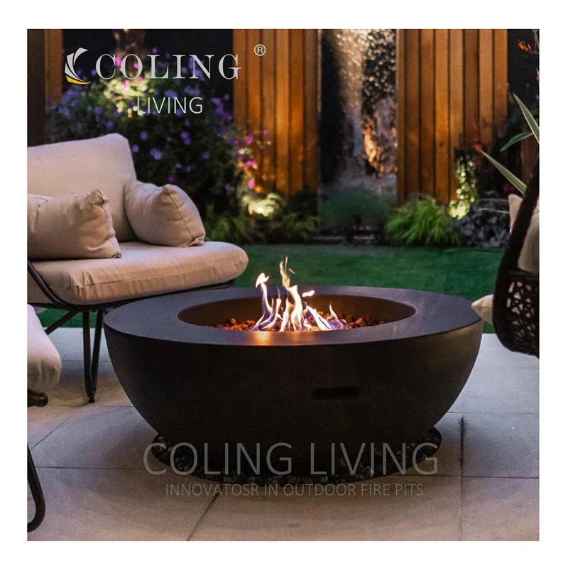 New P007-11 Manufacturer factory premium garden rusty corten metal natural gas propane fire pit for outdoor