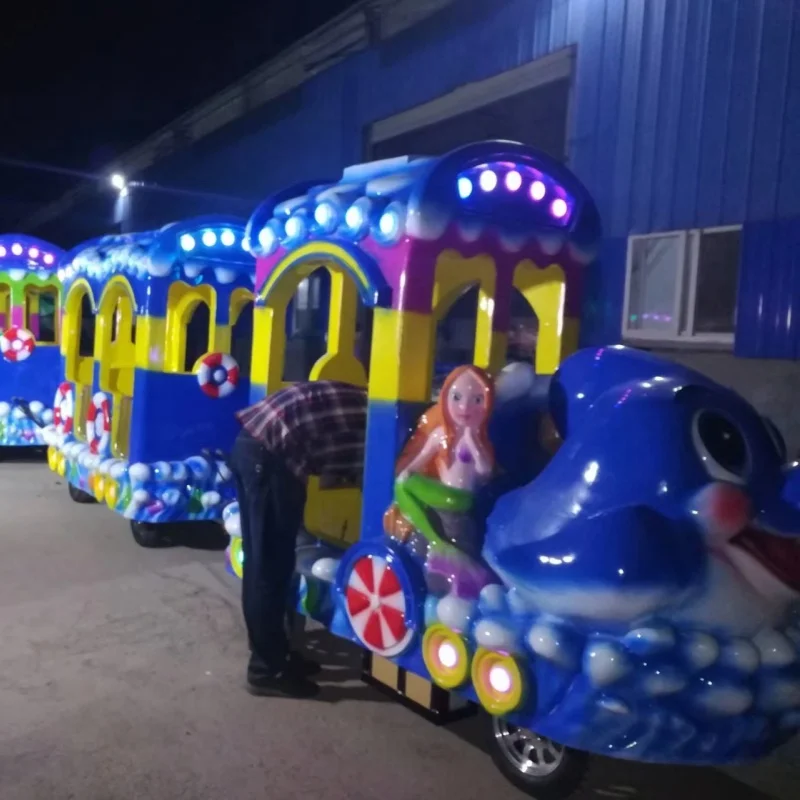 Hot Sale Kids Mini Train Amusement Rides, Ocean Theme Trackless Train for Children