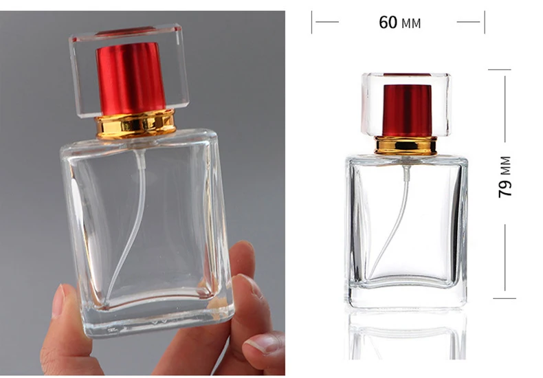 30ml 50ml Transparent clear Black Perfume Bottles Empty Glass Mist Spray Bottles Dispenser Atomizer