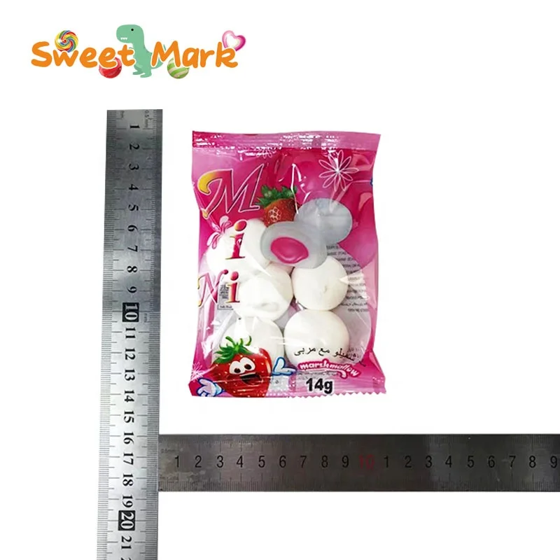 Fruit jam filling strawberry flavor marshmallow halal candy