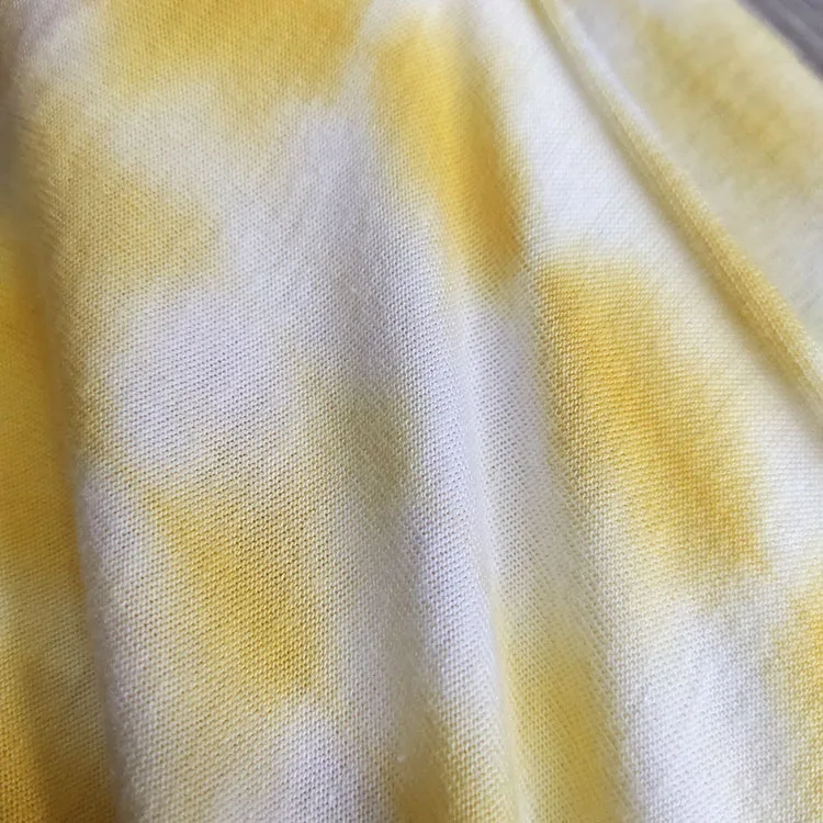 
Fashion patterns tie dyed jersey modal cotton fabric 60% cotton 40% modal knitted fabric for casual dress and underwear 