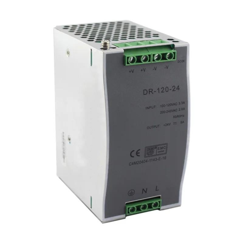 DR-120 120W 12V 10A 24V 5A single output din rail switching power supply LED Driver
