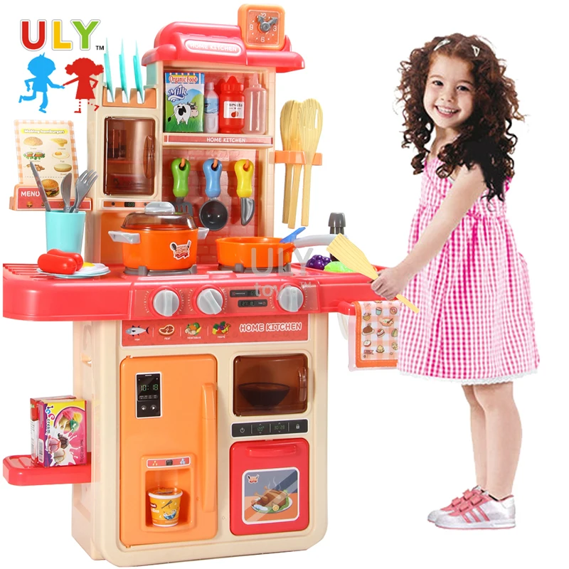 Import Toys Pretend Play Sets Cooking Game Toy Dining Table Kids Kitchen Toy For Children