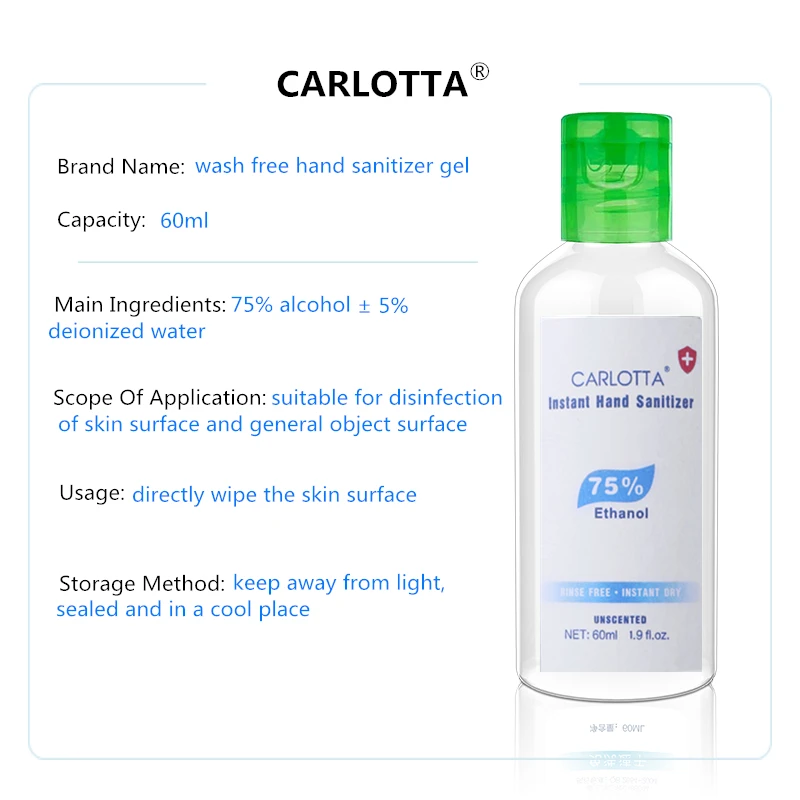 Wholesale Guangzhou Disinfectant Factory Bottle 60ml Hand Sanitizer