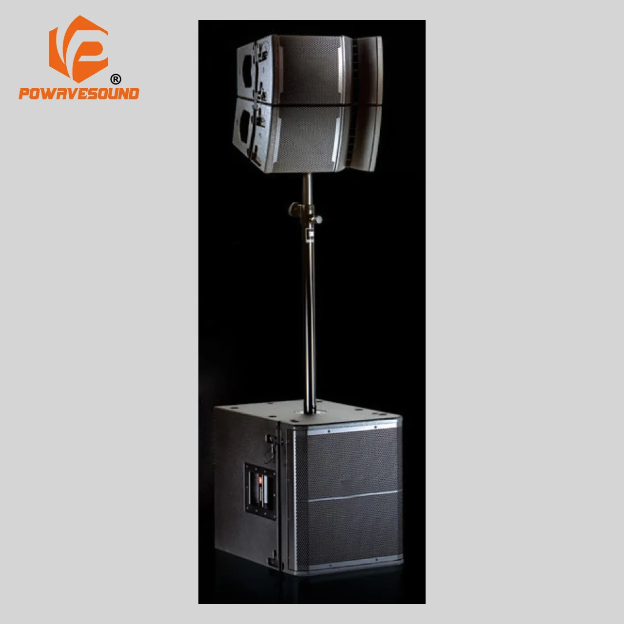 PA speak system 2.1 sound system kit Active subwoofer and 2 passive line array speaker for 200 - 600 people commercial sound