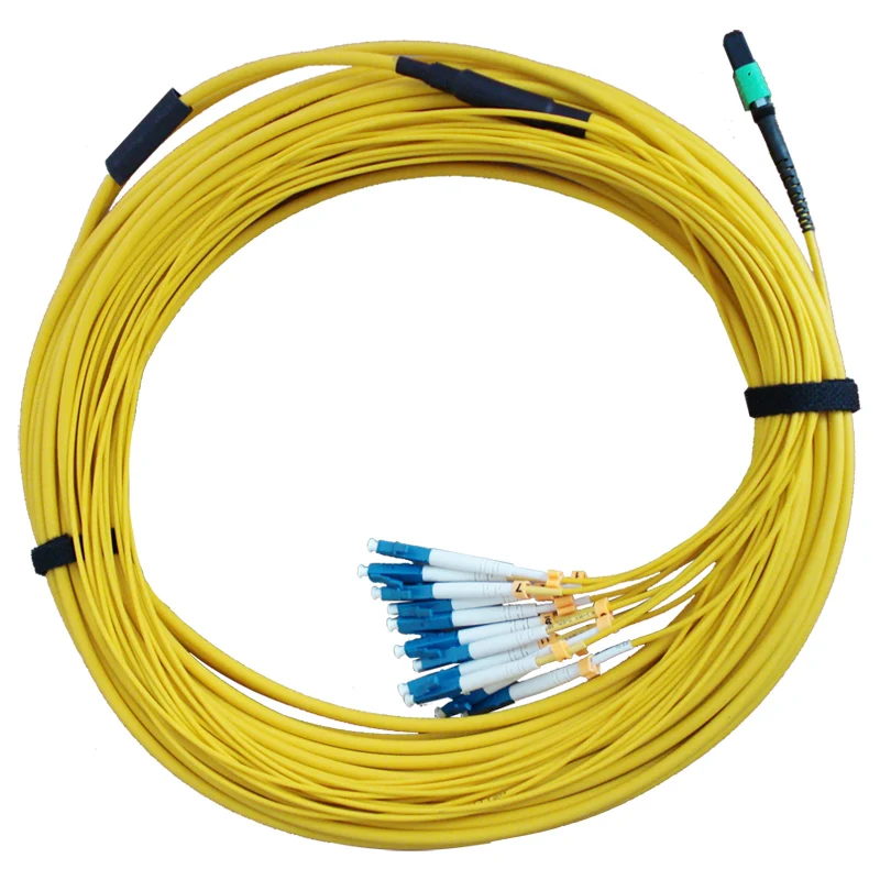 Singlemode/OM2/OM3/OM4 12F/24F MPO-LC оптический магистральный кабель MTP/LC Breakout соединительный