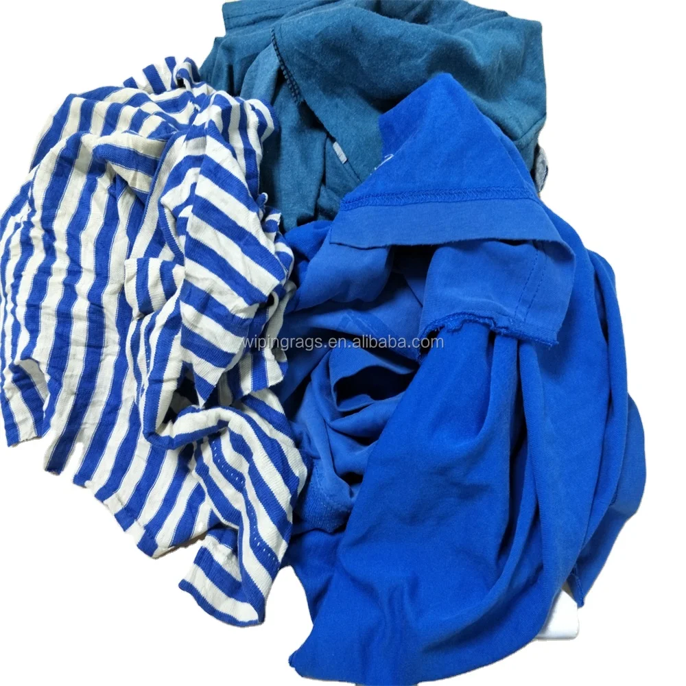 Разноцветная футболка смешанные тряпки тёмные цвета хлопковая ткань для чистки бесплатный образец
