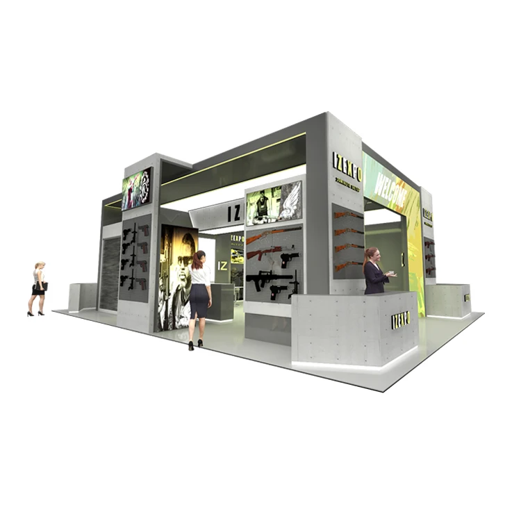 Izexpo Quick Build Modular Stand Hot Sale10*20 Ft Trade Show Booth 9x12 Exhibition Booth Custom Wooden Booth Exhibition Stand