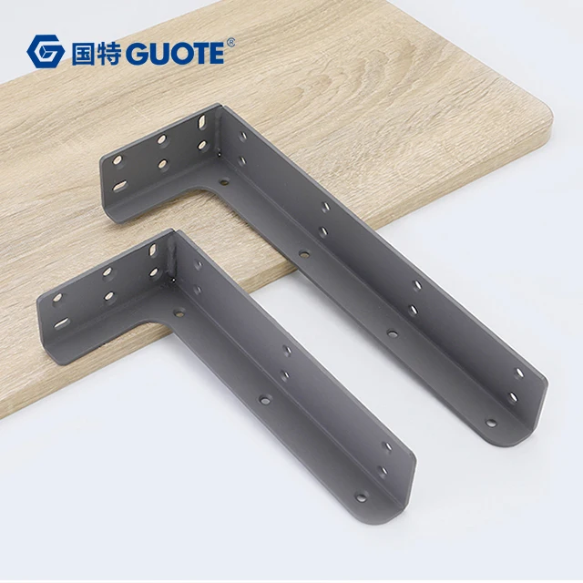 GUOTE Desk Bearing Concealed Type Bracket Accessories Metal Heavy Duty Wall Mounted Triangle Shelf Bracket