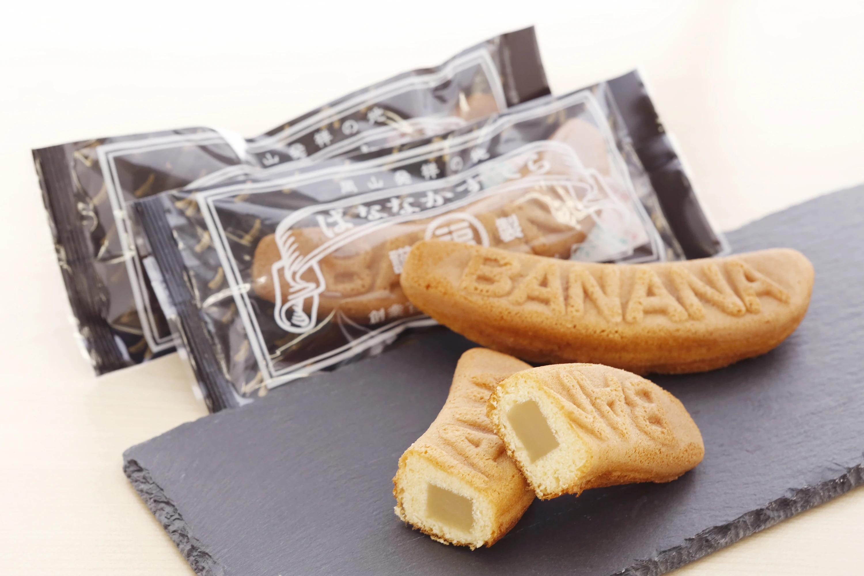 Japanese layer sponge bread banana flavored traditional food
