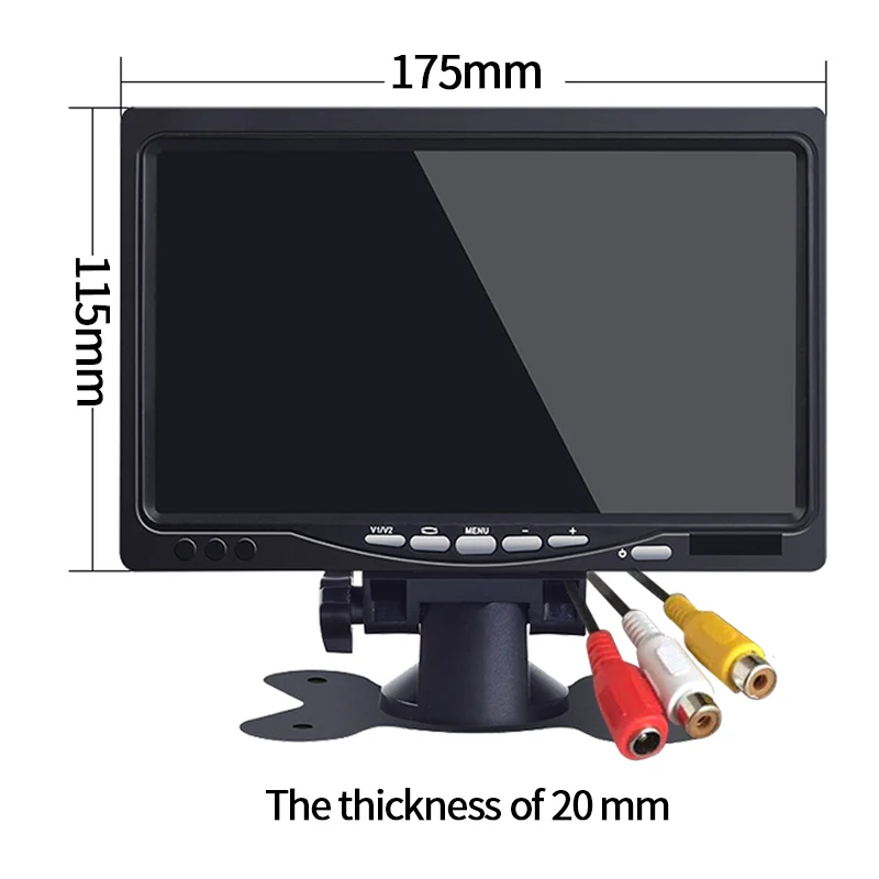 
7inch TFT/LCD Screen Reverse View Monitor Car Monitor with 2 AV input for CAR TRUCK BUS rear view Camera OEM/ODM Accepted 
