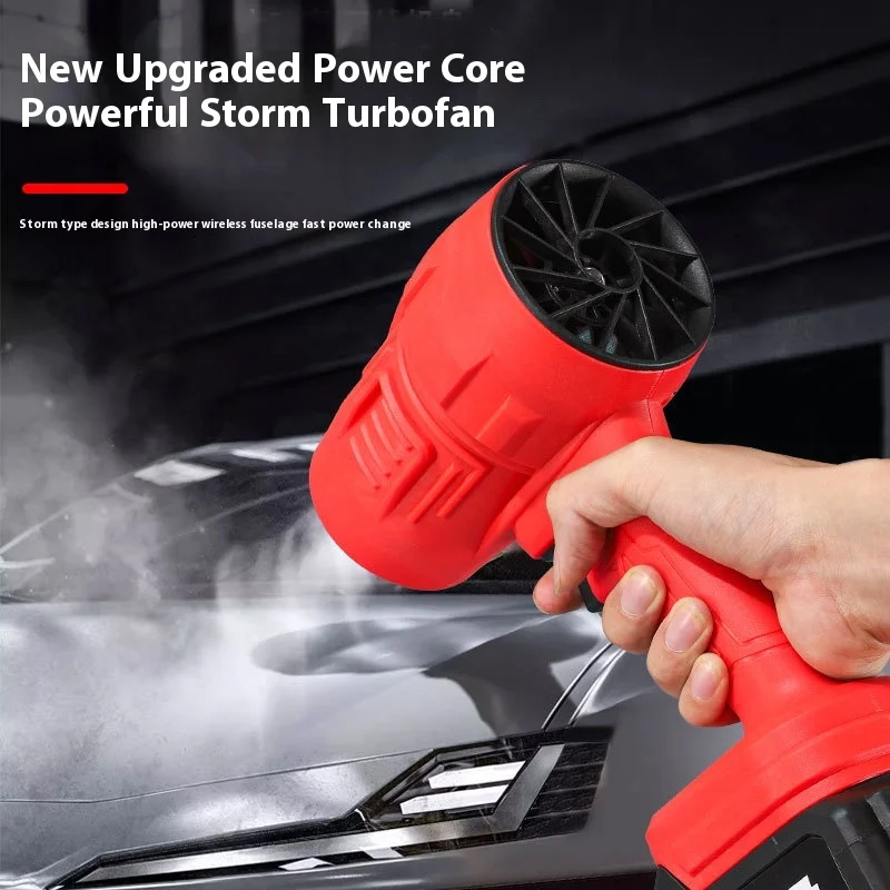 Portable High-Power Lithium Electric Turbine Fan Rechargeable Leaf Dust Collector Anti-Fall Pressure Resistance Blower DIY
