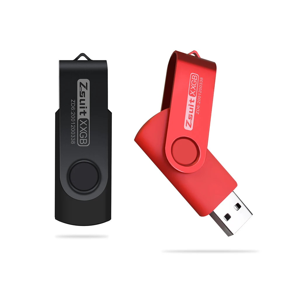 ZSUIT Wholesale High Speed U Disk 128MB 2GB 8GB 16GB 64GB Colorful Swivel Metal Pen Drive 2.0/3.0 Custom Logo USB Flash Drive