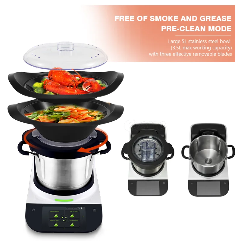 Новый мощный миксер QANA Многофункциональный Электрический дуршлаг и термомикс Кухонный комбайн кулинарный робот индивидуальный цвет EMC 220