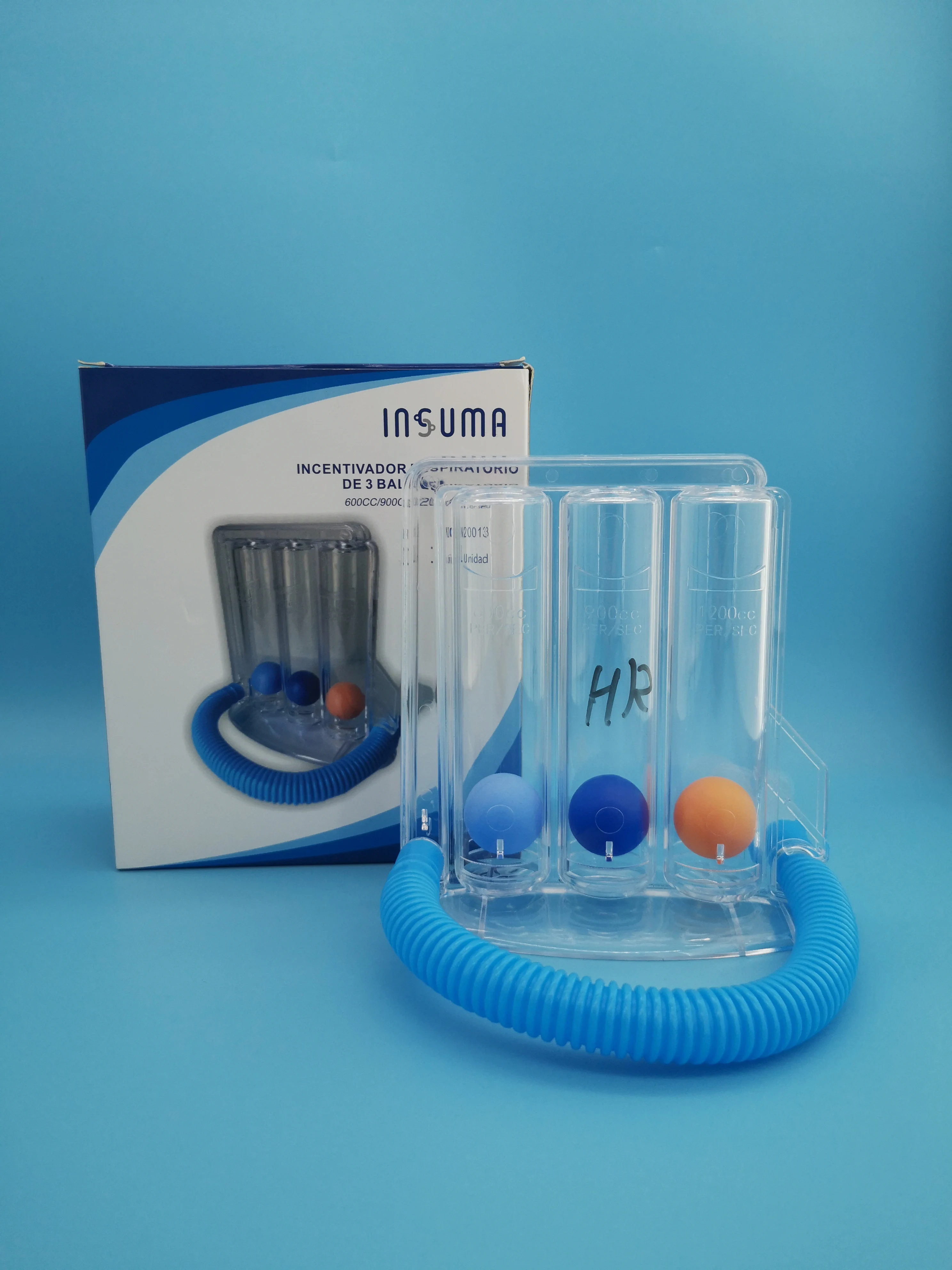 Three ball Medical Incentive Deep Breathing Exerciser Spirometer