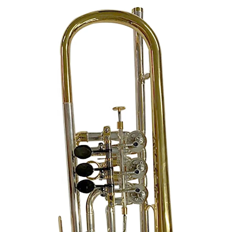 Higher standard nice sound rotary valve Bb professional trumpet