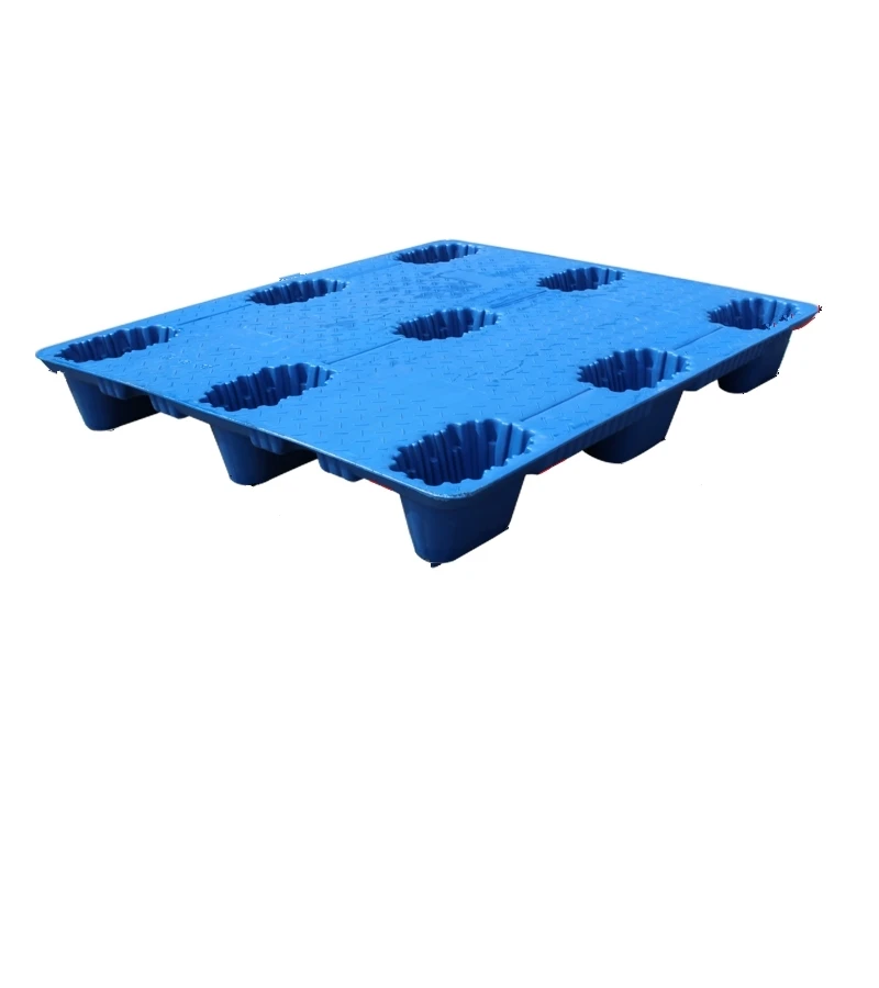 HDPE and PP Recyclable Euro Pallets Single Faced 4-Way Entry Plastic Stacking Pallets for Warehouse Storage