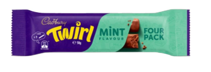 Cadbury Twirl Mint Flavour King Size Chocolate Bar 54g