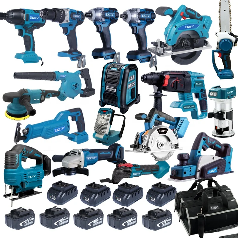 EKIIV Factory multi function tools set professional customize wireless drill electric power cordless tool sets