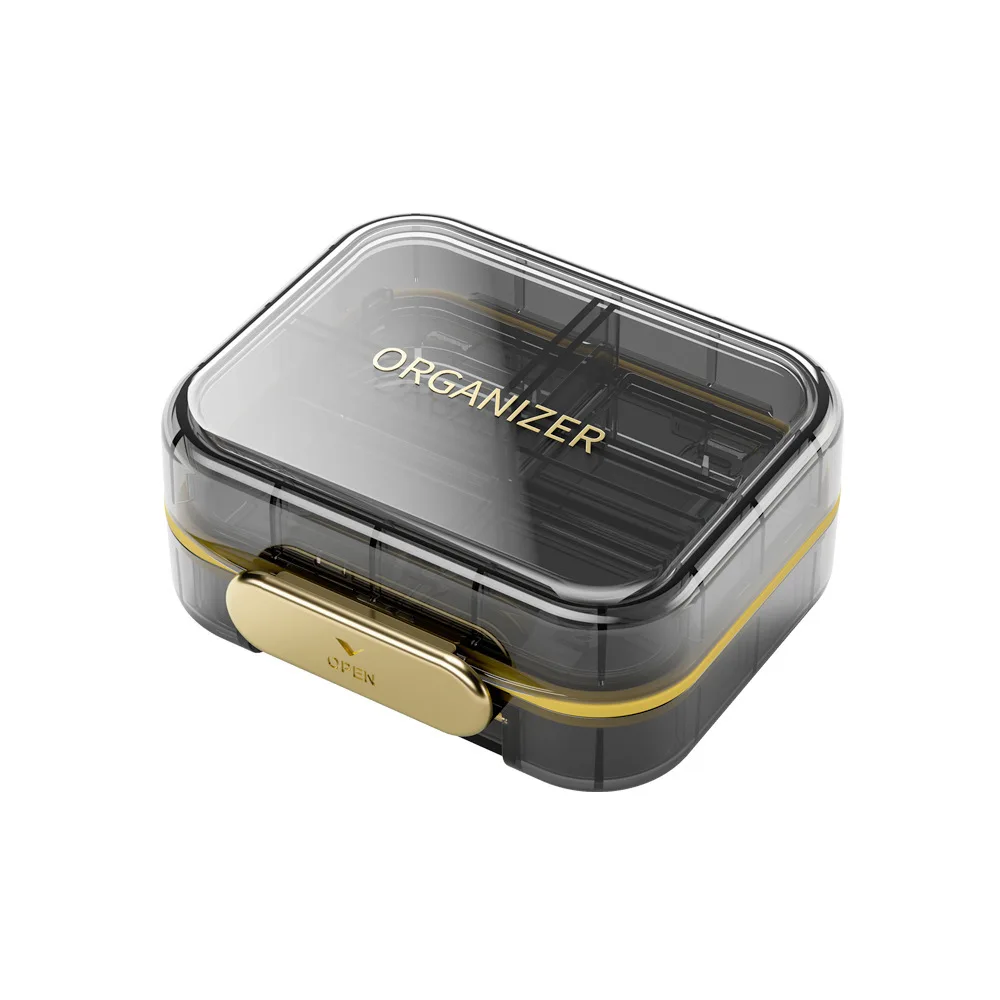 Pill Case Portable Small Weekly Travel Pill Organizer Portable Pocket Box Dispenser for Purse Vitamin Fish Oil