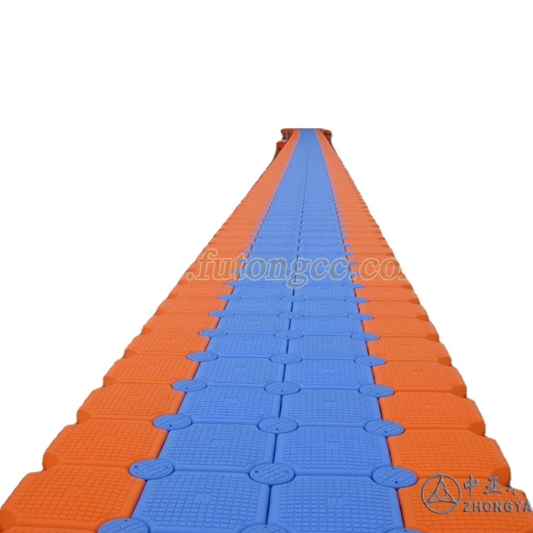 plastic pontoon bridge modular floating dock HDPE cube dock jetty walkway
