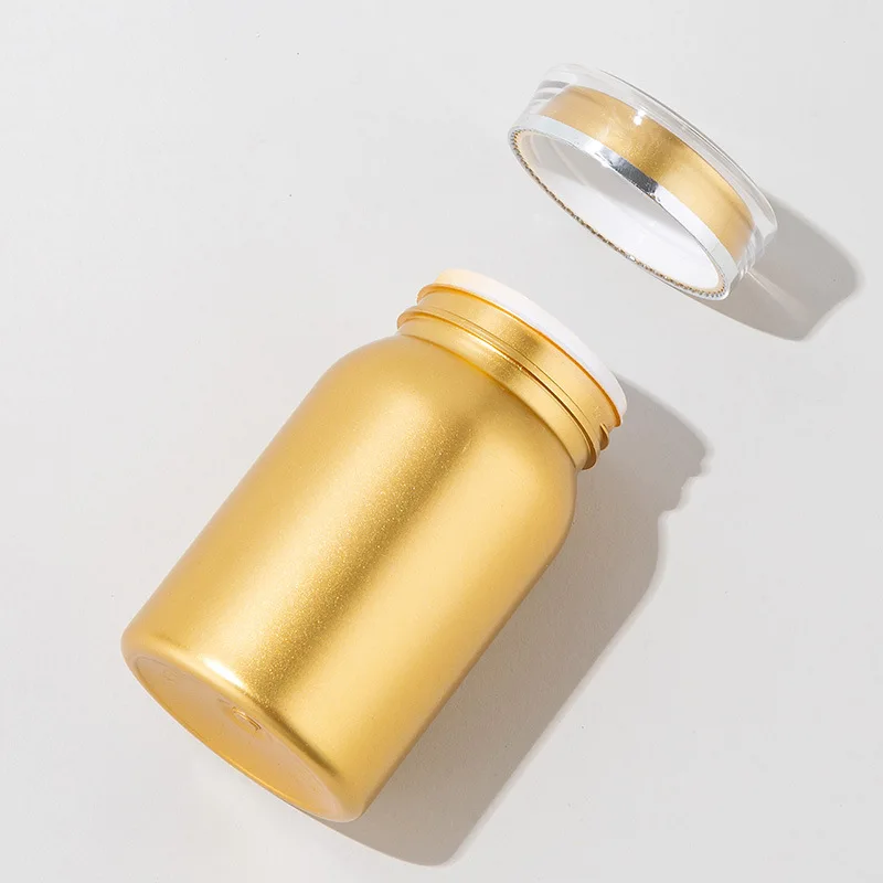 Wholesale Custom Electroplating Paint Empty Plastic Bottles with White Screw Cap Solid Powder Capsules Pill 100 120 150 225ml