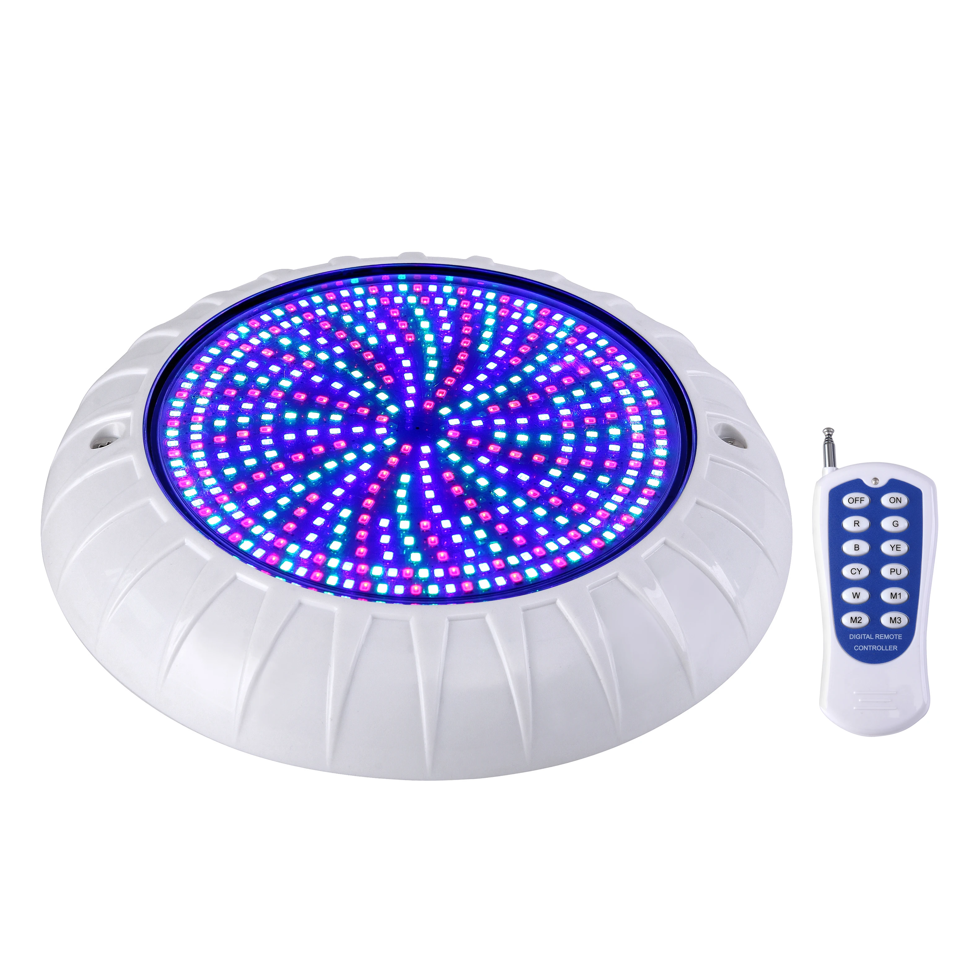 multi-color swimming exterior low voltage 24VAC RGB RF control led underwater lamp 24W 24x1W ip68 led swimming pool lights