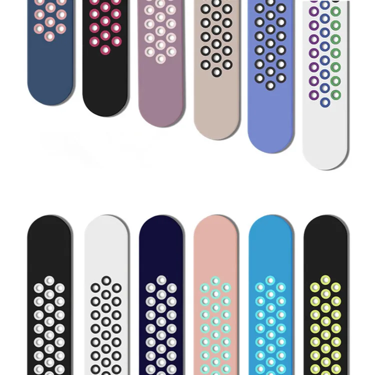 Amazon Hot duocolor силиконовый смарт-браслет для Apple i watch 6 5 SE мягкий ремешок часов