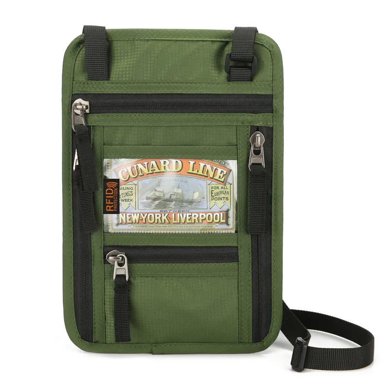 Women Coin Purse Mini Crossbody Shoulder RFID Blocking Travel Neck Wallet Pouch and Passport Holder with Adjustable Strap