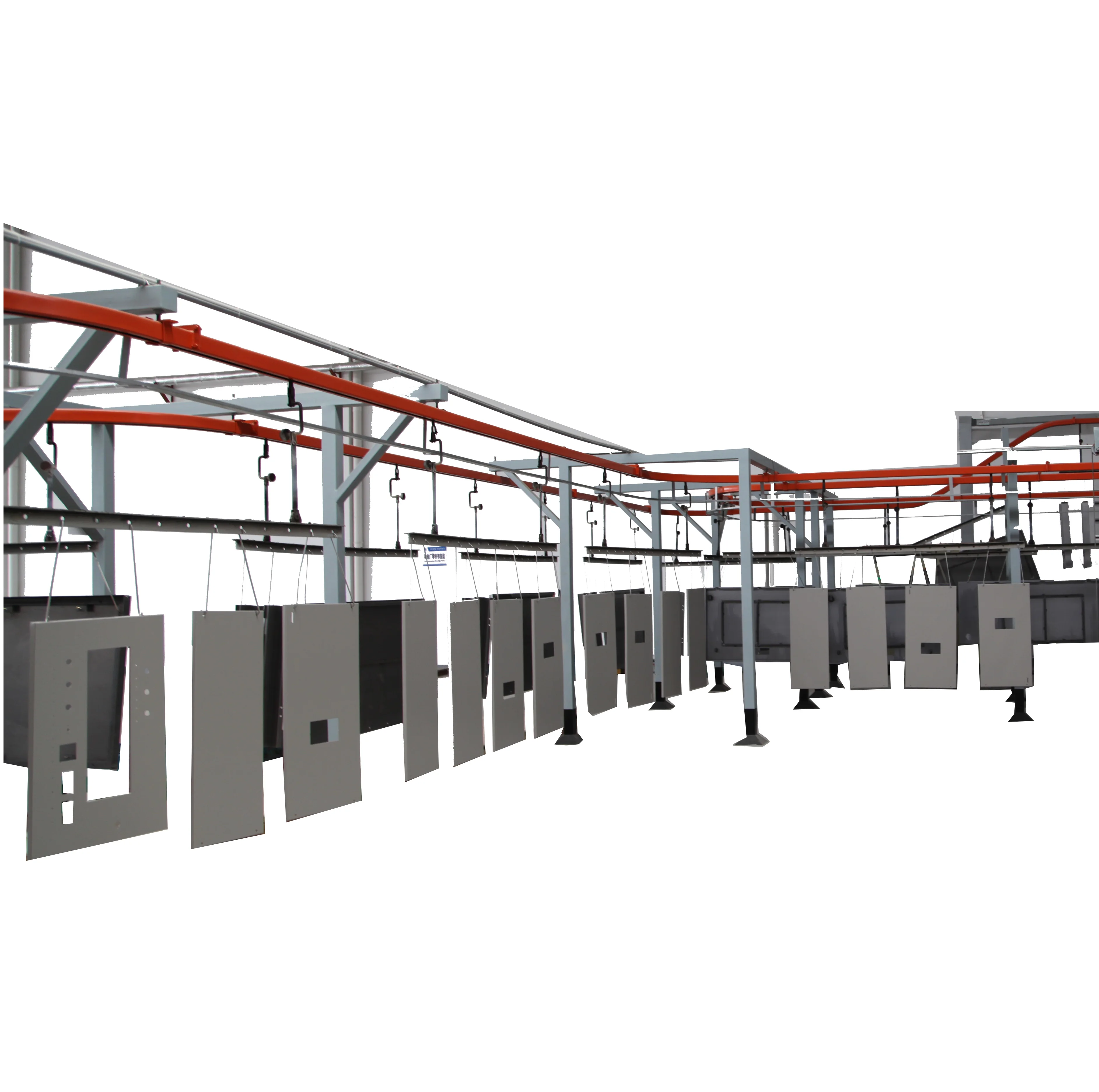 aluminum radiator electrostatic powder coating painting line system equipment for sale with preheat room powder coating oven gas