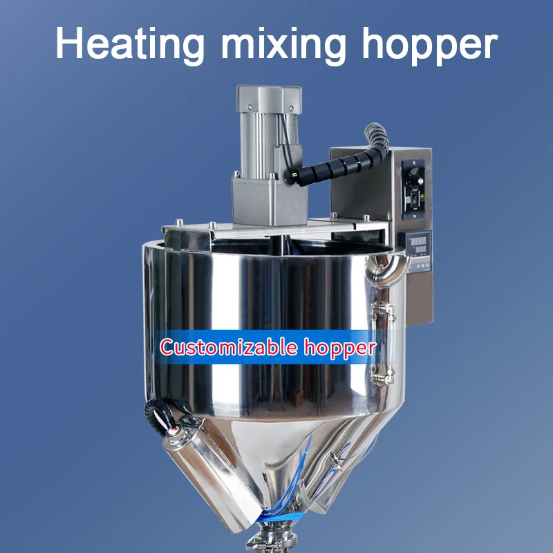 wholesalers Semi-automatic Petrolatum wax oil , butter, sauce heating and mixing paste filling machine