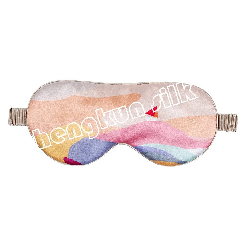  19mm Grade 6A Silk filled with 8G 16g Cstomer size logo and design silk eye mask sleep
