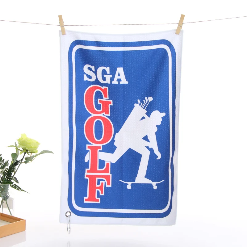 
High quality microfiber waffle custom golf towels with hook 